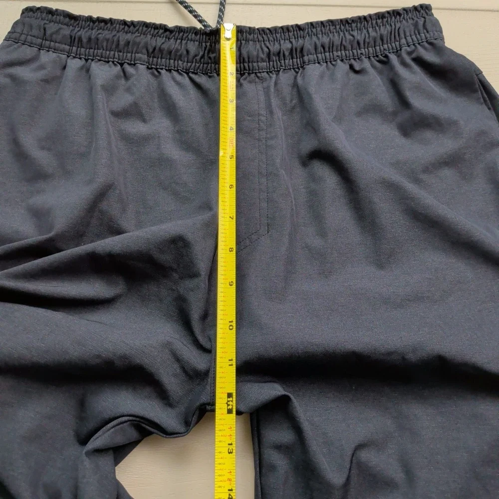 Travis Mathew‎ Jogger Pants Mens Small Black Elastic Waist Zip Pockets Golf